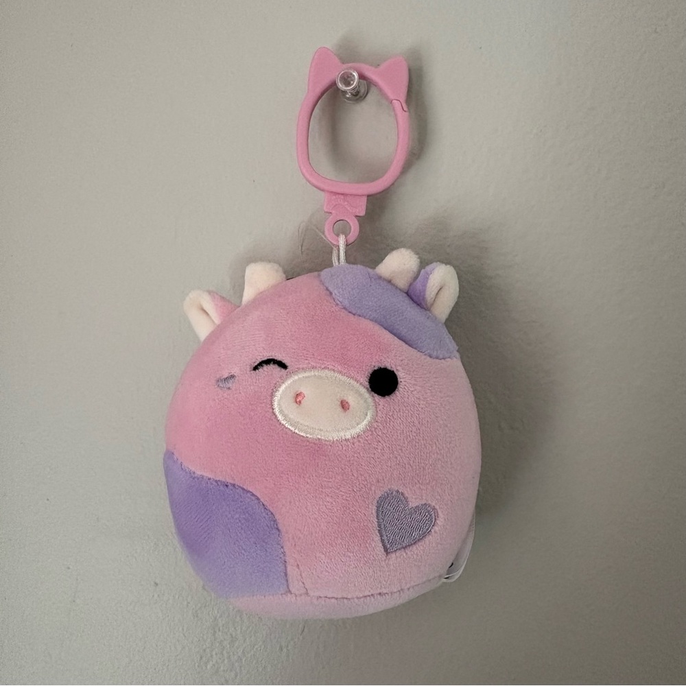 Patty the Cow 3” Squishmallow Clip On Valentines 2025